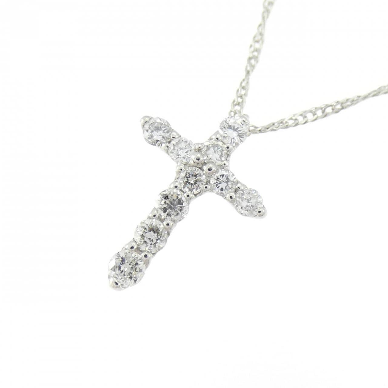 PT900/PT850 クロス ダイヤモンド ネックレス 0.2CT