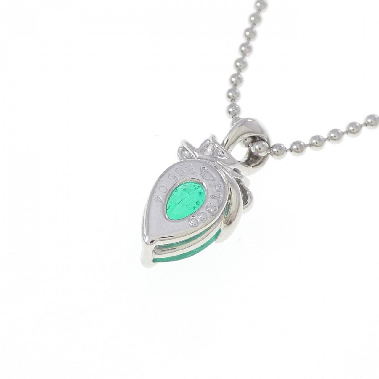 PT900/PT850 エメラルド ネックレス 0.85CT