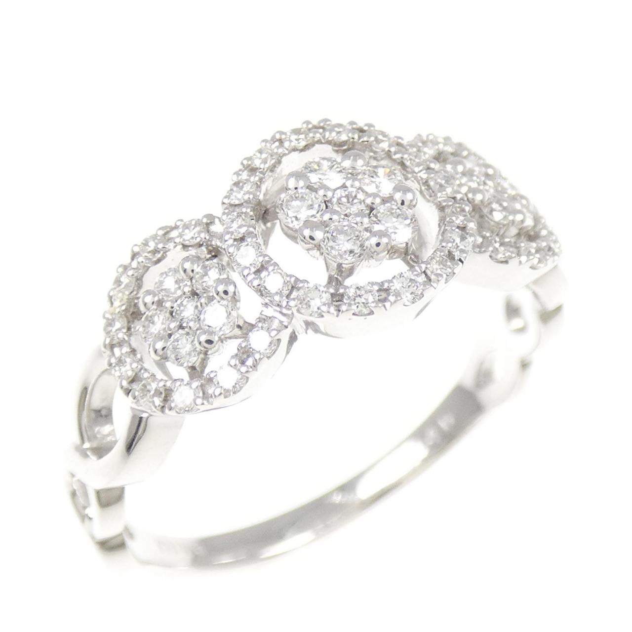 K18WG ダイヤモンド リング 0.40CT