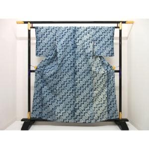 【未使用品】紬　総絞り　藍染　Ｓサイズ