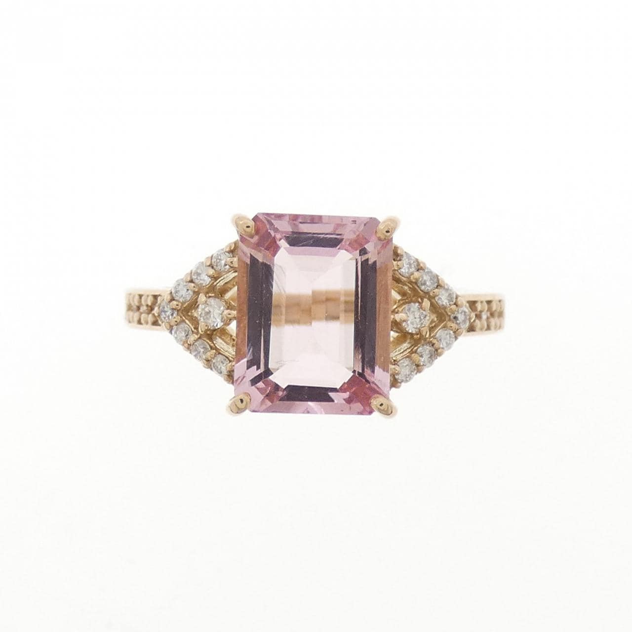 K18PG モルガナイト リング 1.89CT