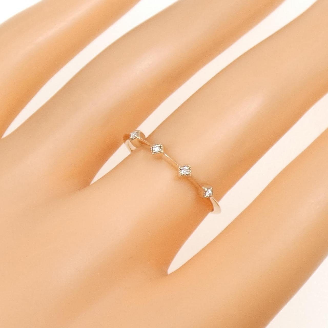 K18PG ダイヤモンド リング