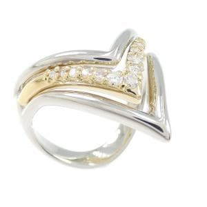 K18YG/PT900 ダイヤモンド リング 0.20CT