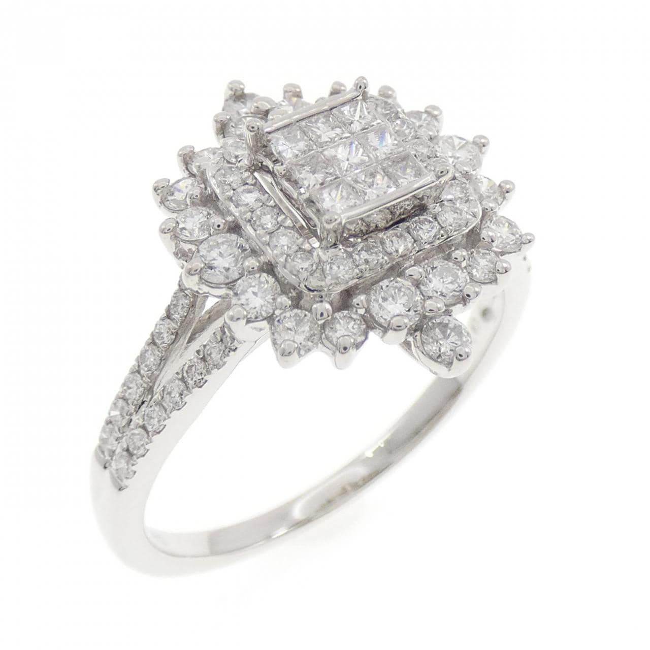 K18WG ダイヤモンド リング 1.00CT