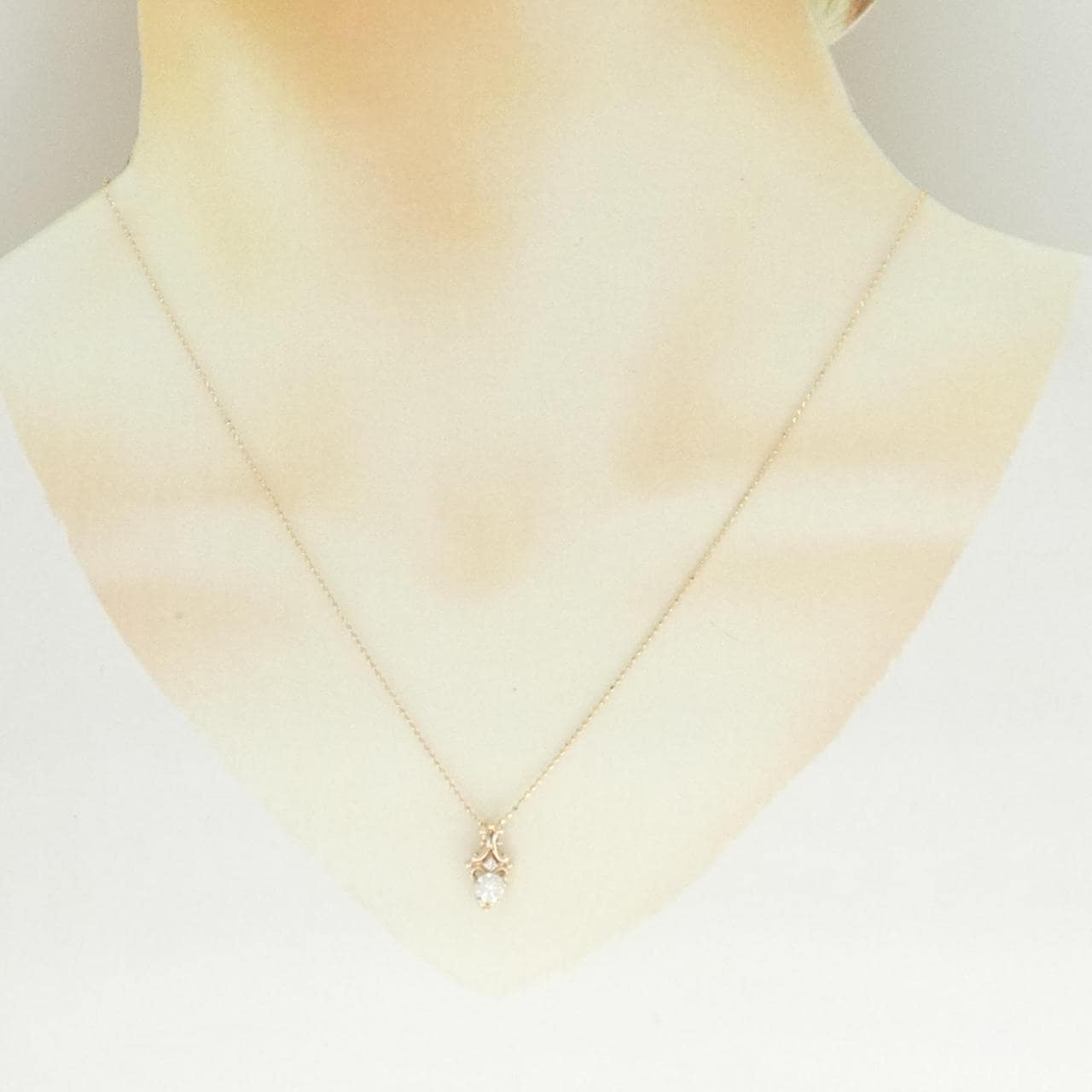 K18PG ダイヤモンド ネックレス 0.39CT