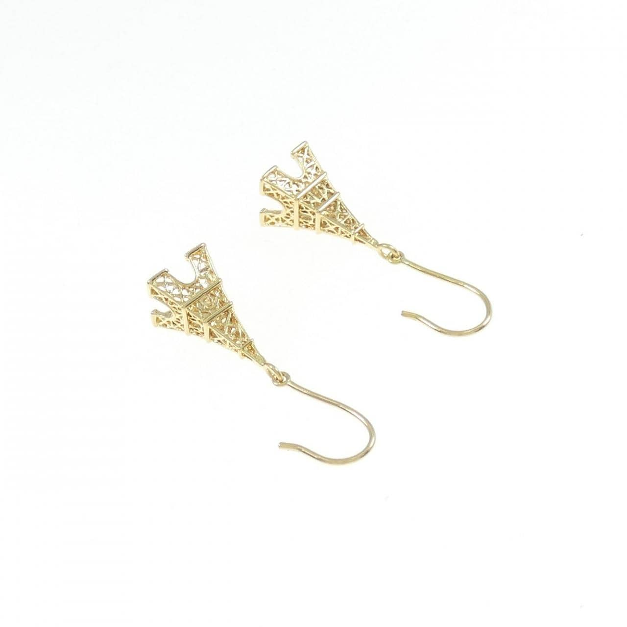 K18YG earrings