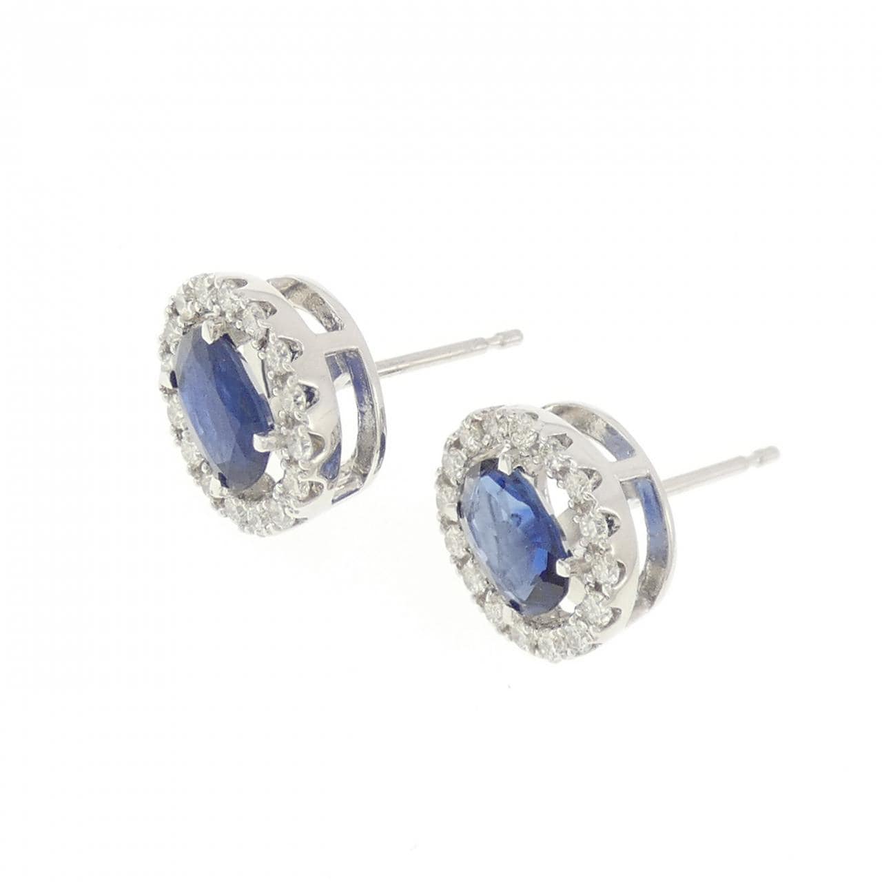 PT900 Sapphire Earrings 1.02CT