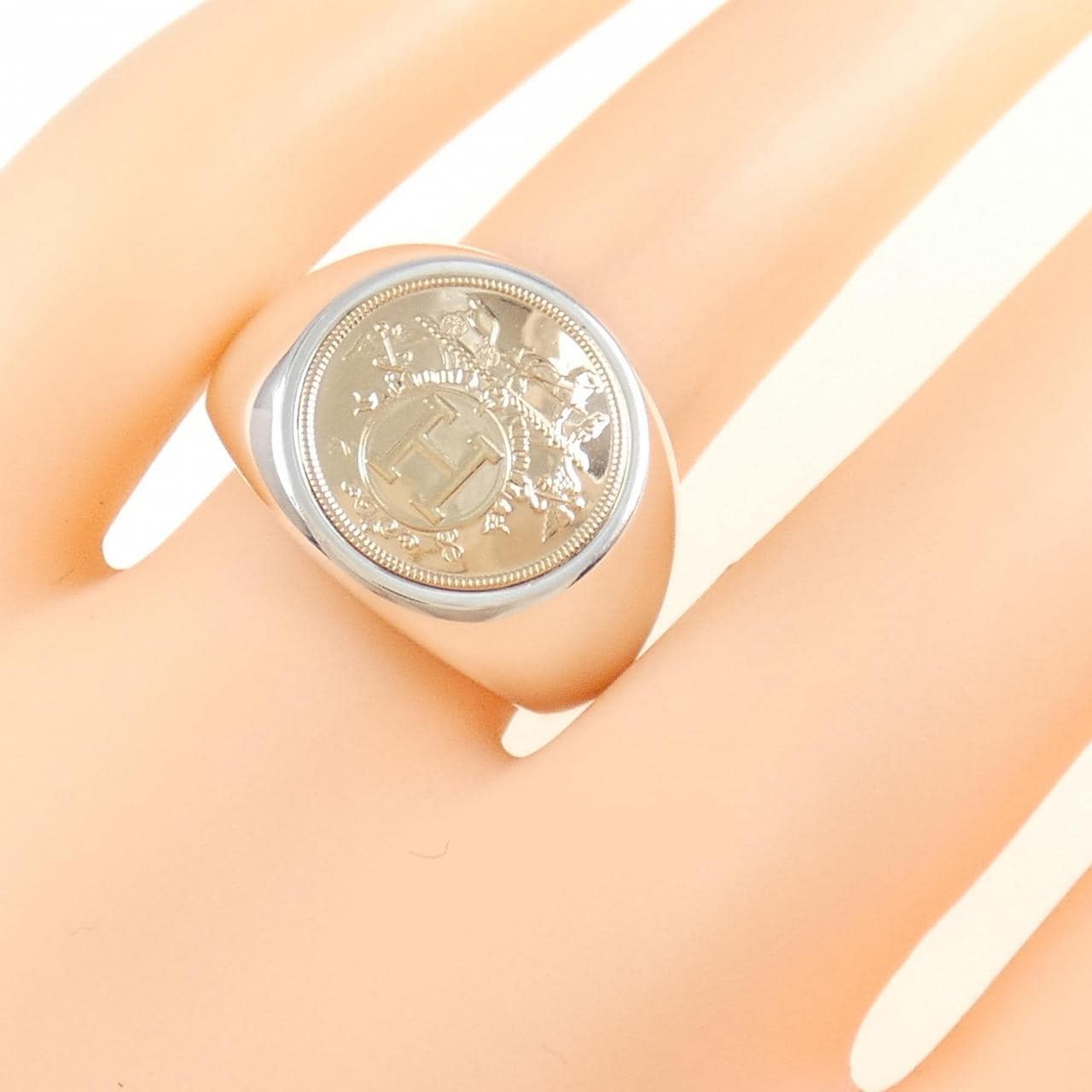 【希少】◆HERMES◆リング 希少】HERMES リング 《エシャペ》MMシルバー アクセサリー