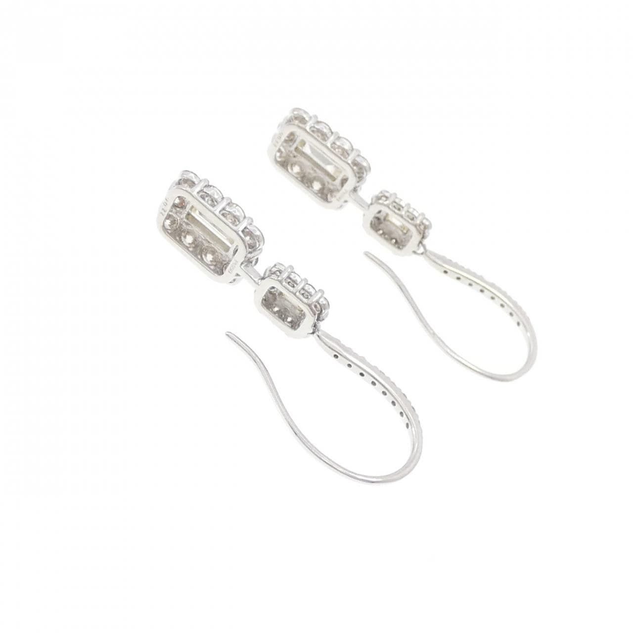 [新品] PT950钻石耳环 1.54CT