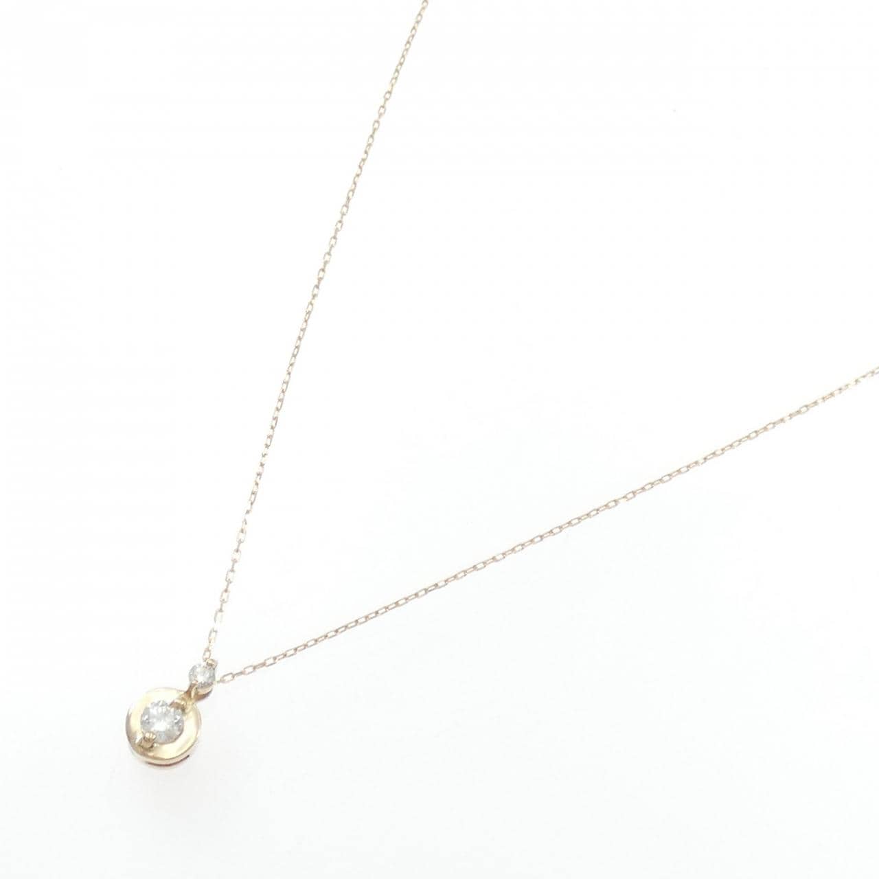K18PG ダイヤモンド ネックレス 0.10CT