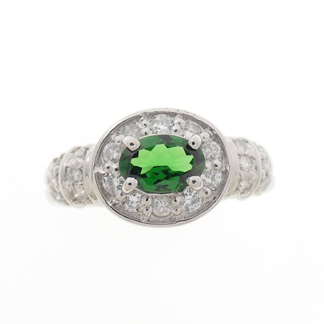 PT900 グリーンガーネット リング 0.52CT