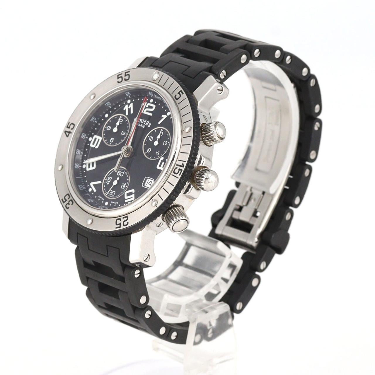 【ノーメンテナンス還元価格】エルメス クリッパーダイバークロノグラフ CL2.915 SSxラバー クォーツ