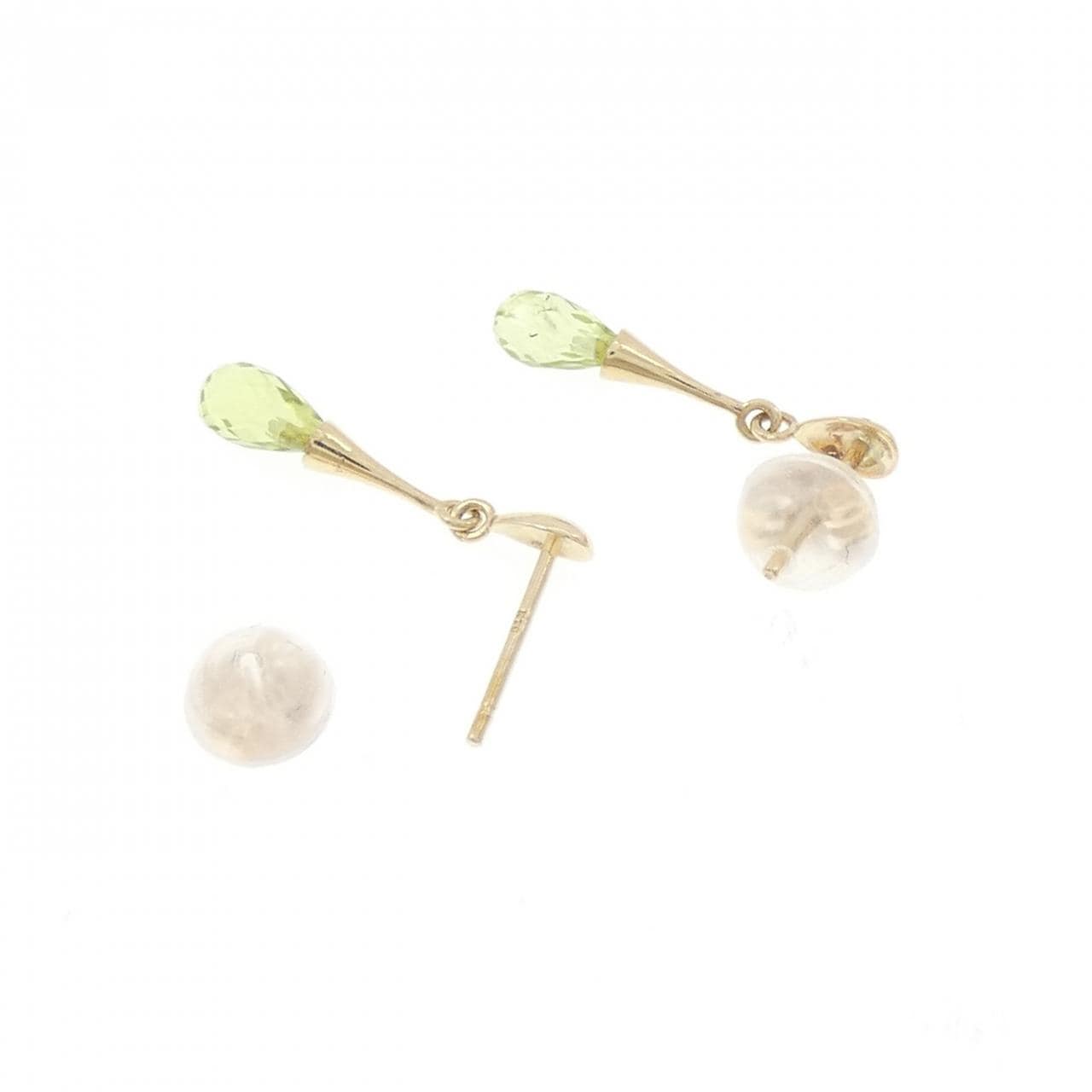 K10YG ペリドット ピアス