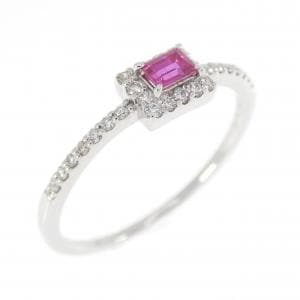 PT950 ルビー リング 0.13CT