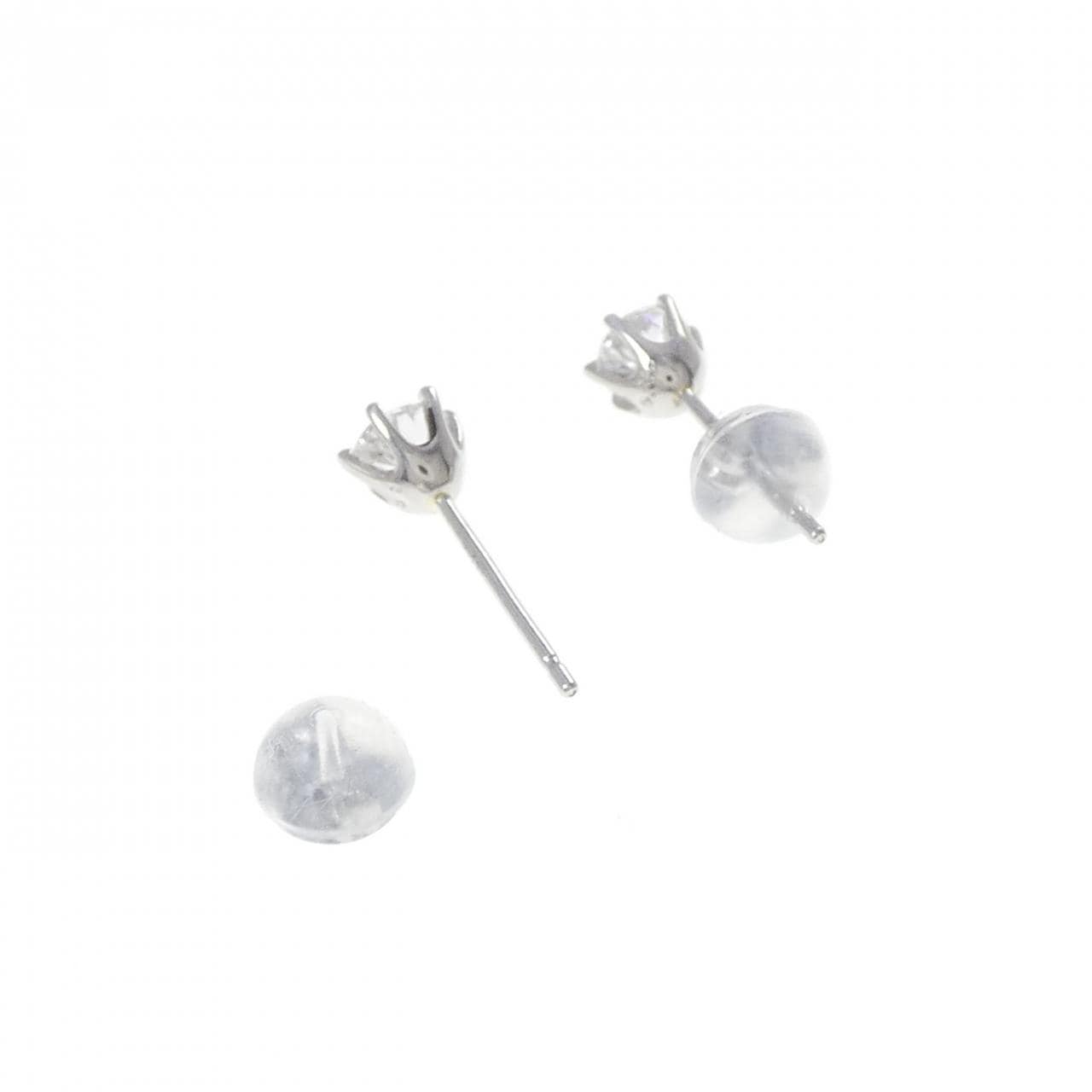 PT900 ソリティア ダイヤモンド ピアス 0.472CT