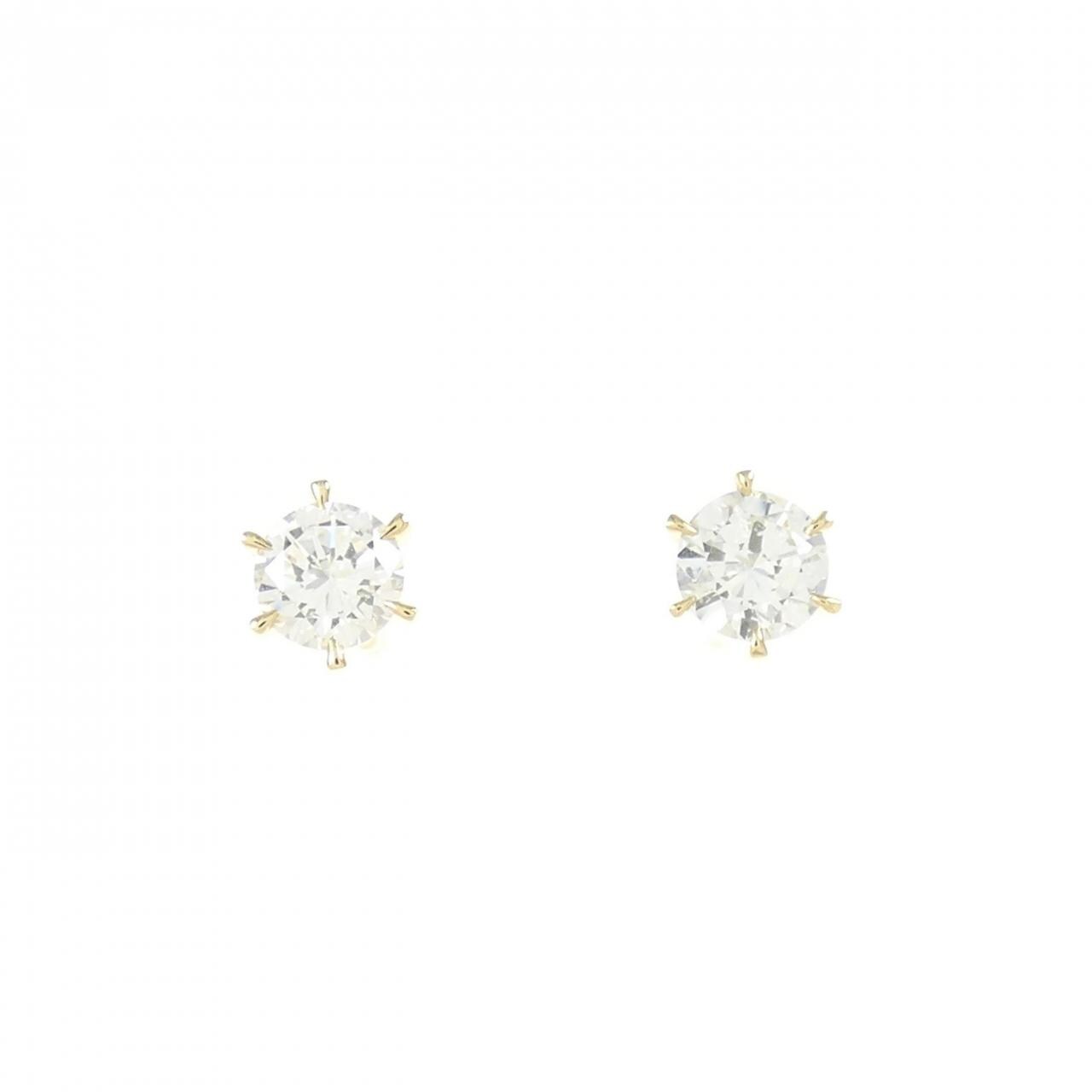 KOMEHYO】【リメイク】K18YG/ST ダイヤモンド ピアス 0.205CT 0.229CT