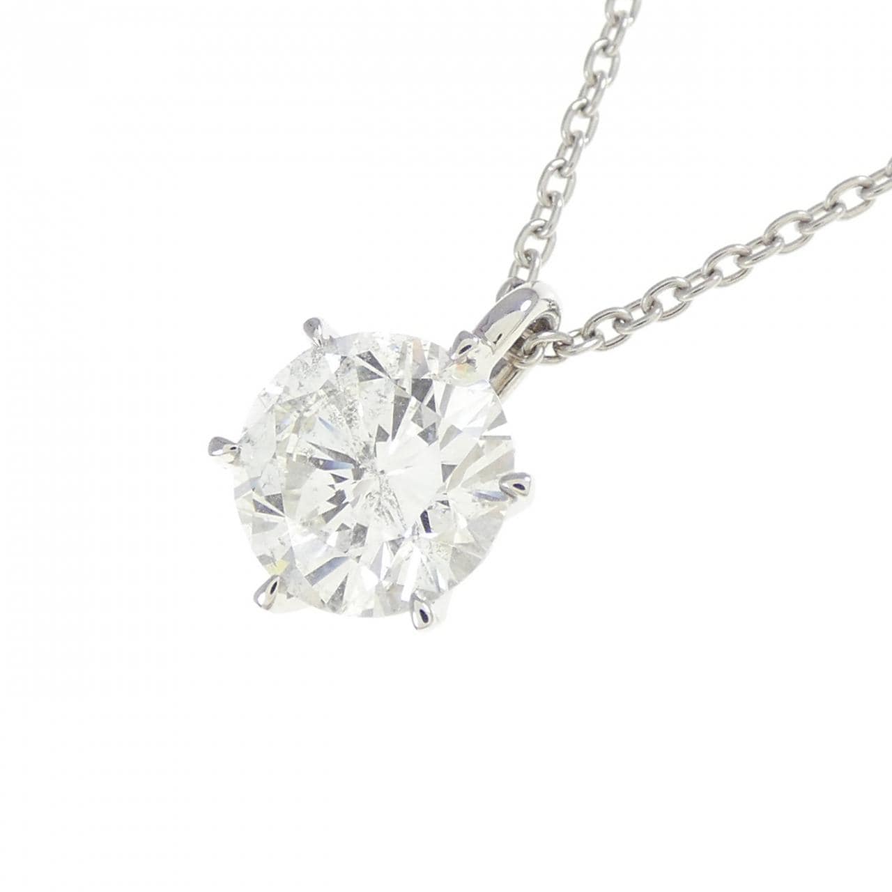 【リメイク】PT900/PT850 ダイヤモンド ネックレス 1.101CT H I1 Good