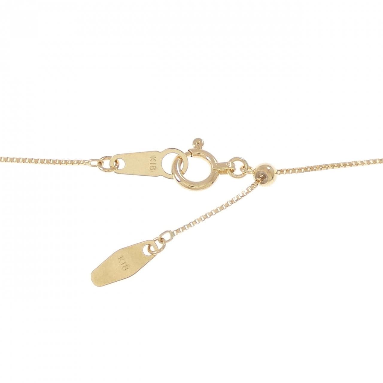 【新品】K18YG フラワー ダイヤモンド ネックレス 0.302CT