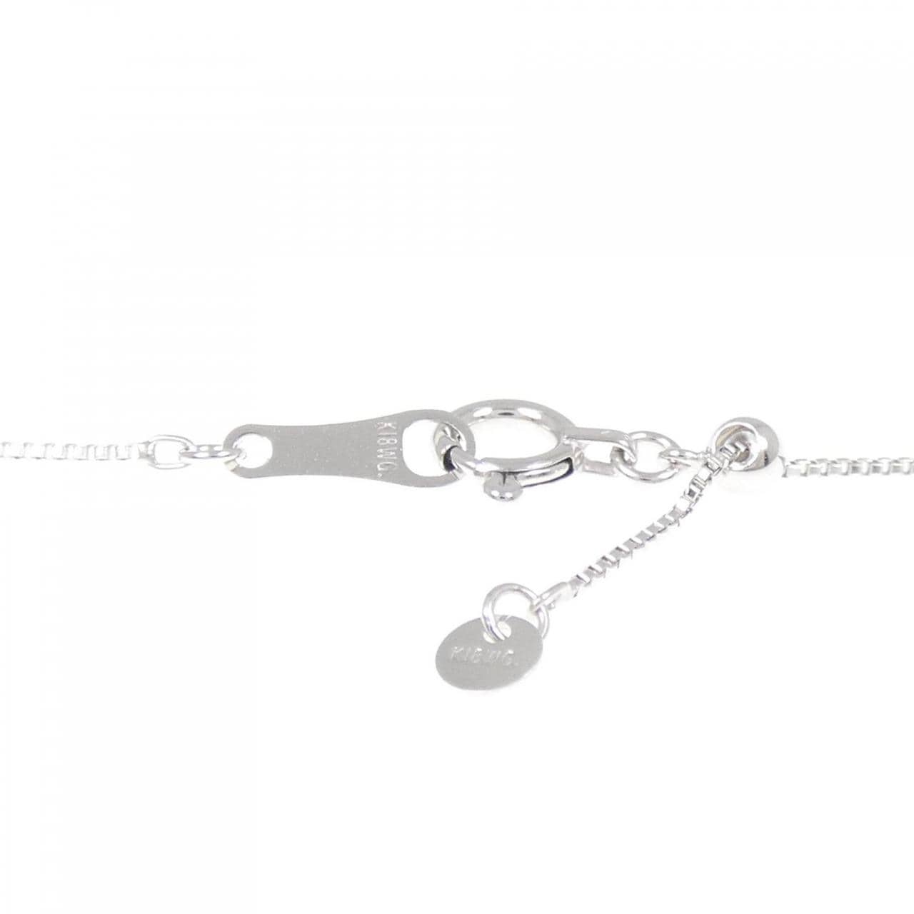 K18WG ハート パヴェ ダイヤモンド ネックレス 0.30CT