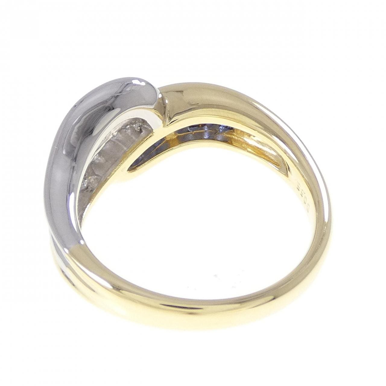 K18YG/PT900 サファイヤ リング 0.50CT