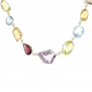 K18YG カラーストーン ネックレス