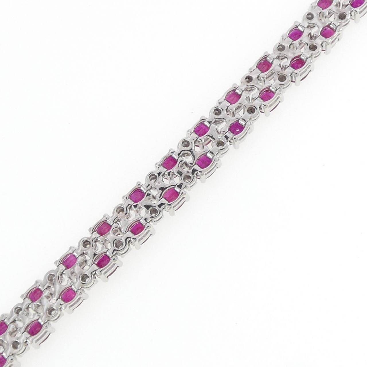 PT900 ルビー ブレスレット 12.92CT