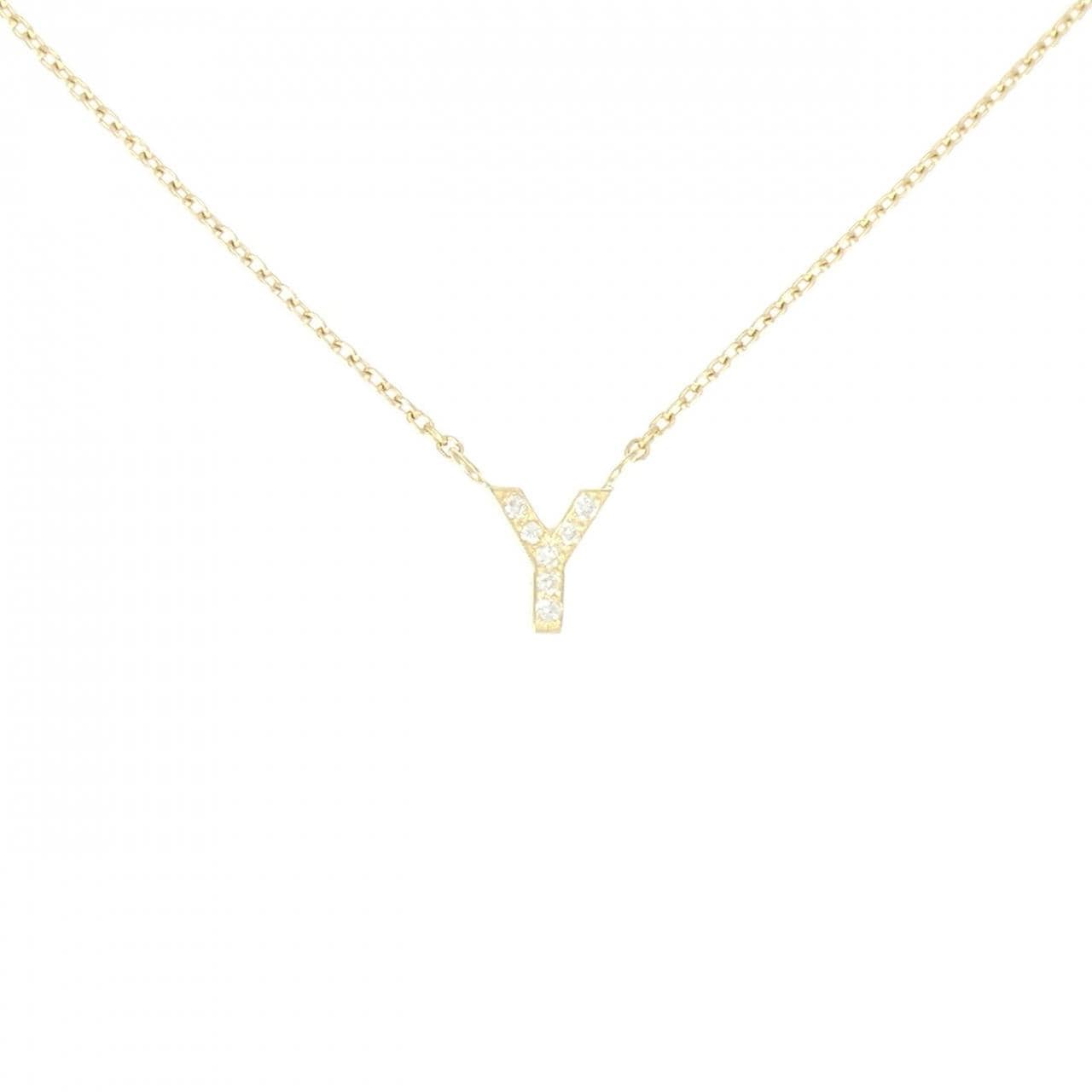 スタージュエリー イニシャル ダイヤモンド ネックレス 0.04CT