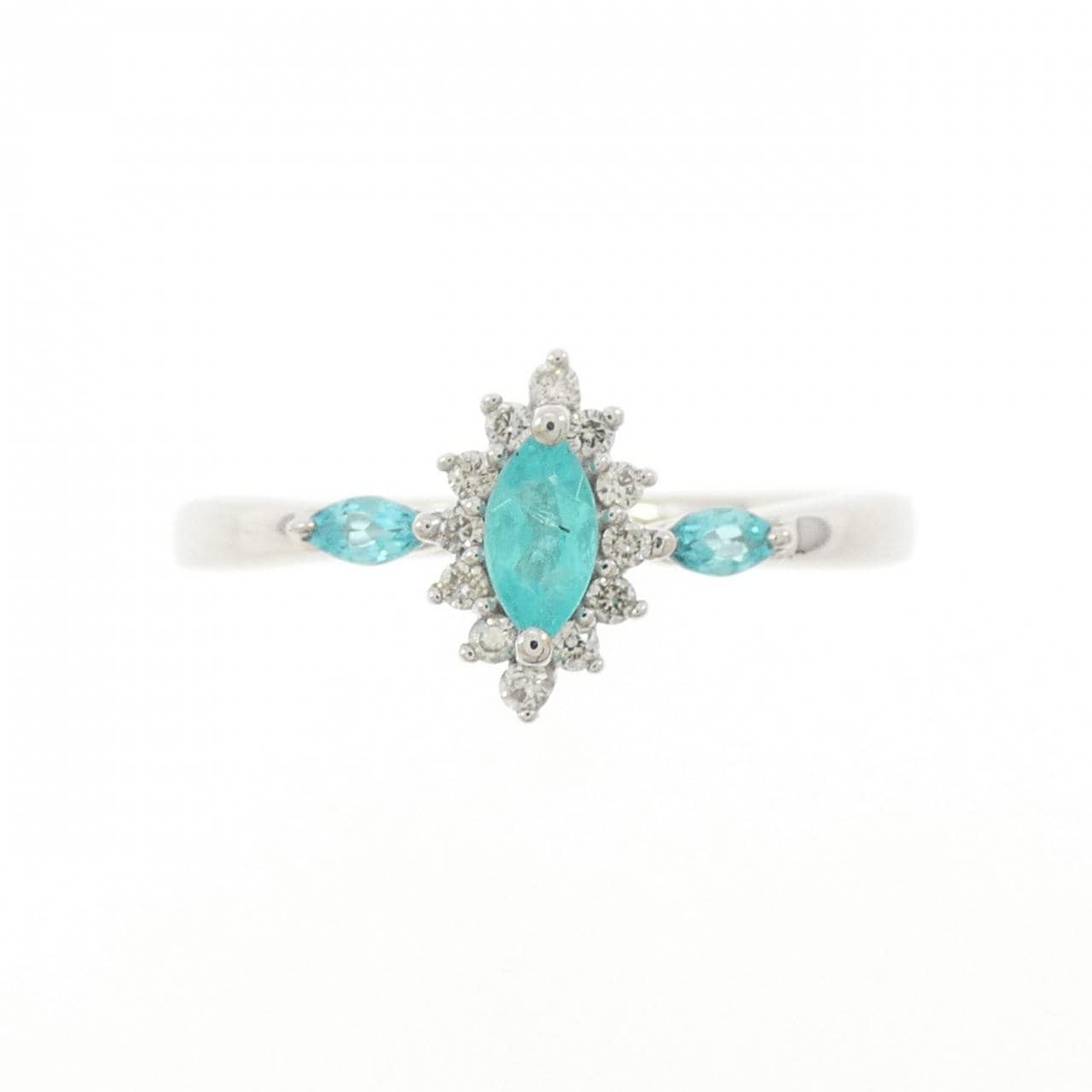 K18WG パライバトルマリン リング 0.16CT