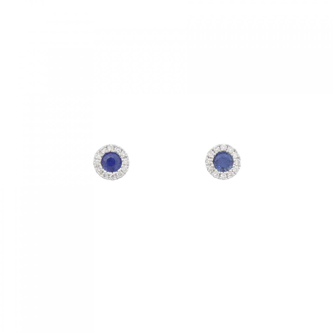 PT900 サファイヤ ピアス 0.18CT