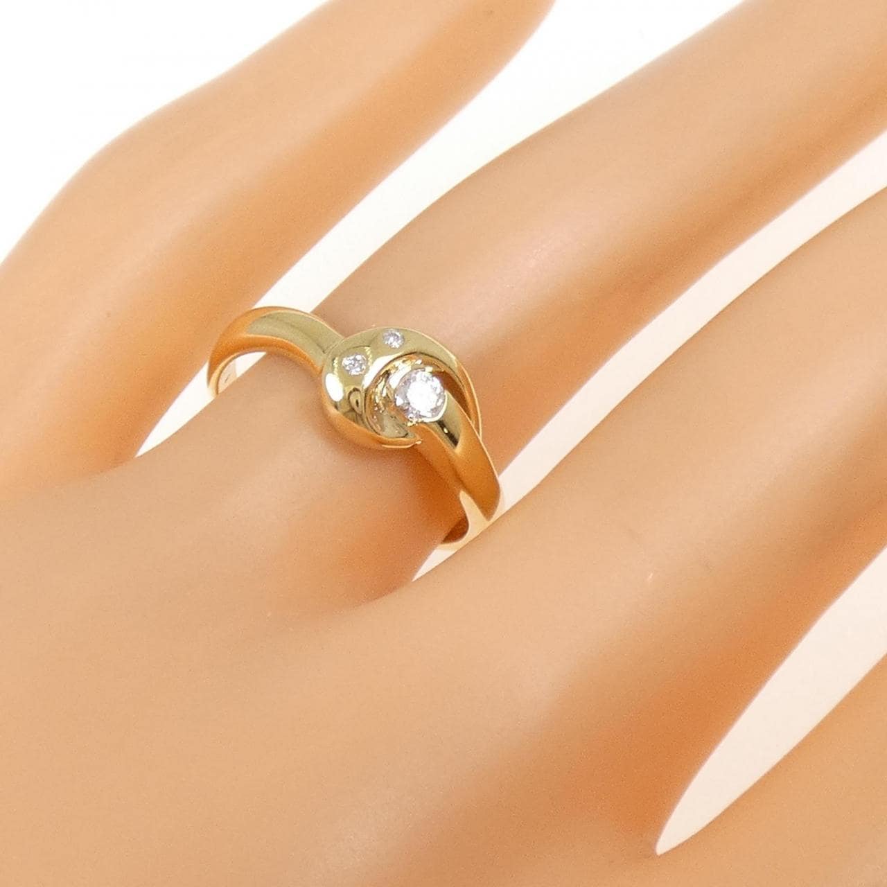 K18YG ダイヤモンド リング 0.10CT