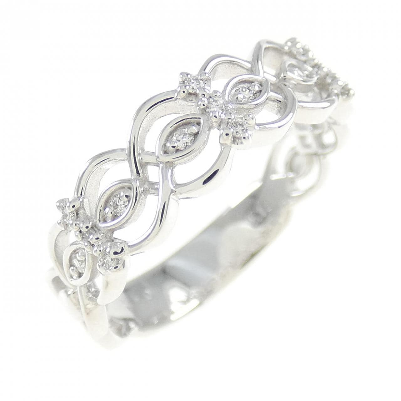 K18WG ダイヤモンド リング 0.10CT