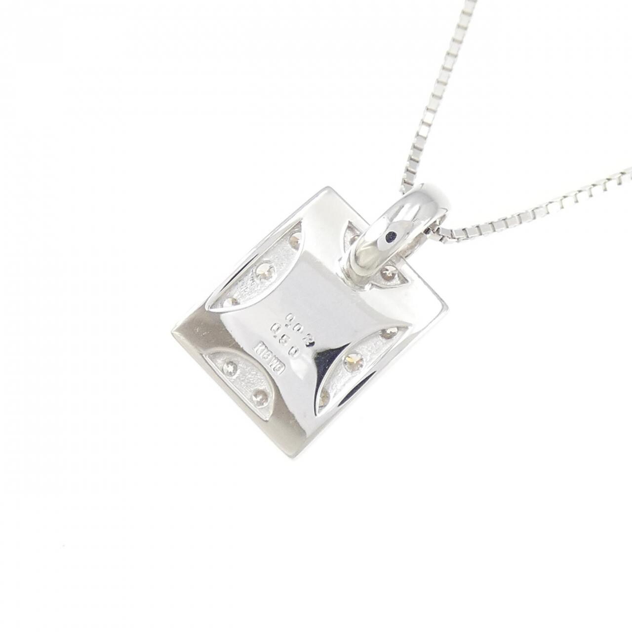 K18WG パヴェ ダイヤモンド ネックレス 0.50CT