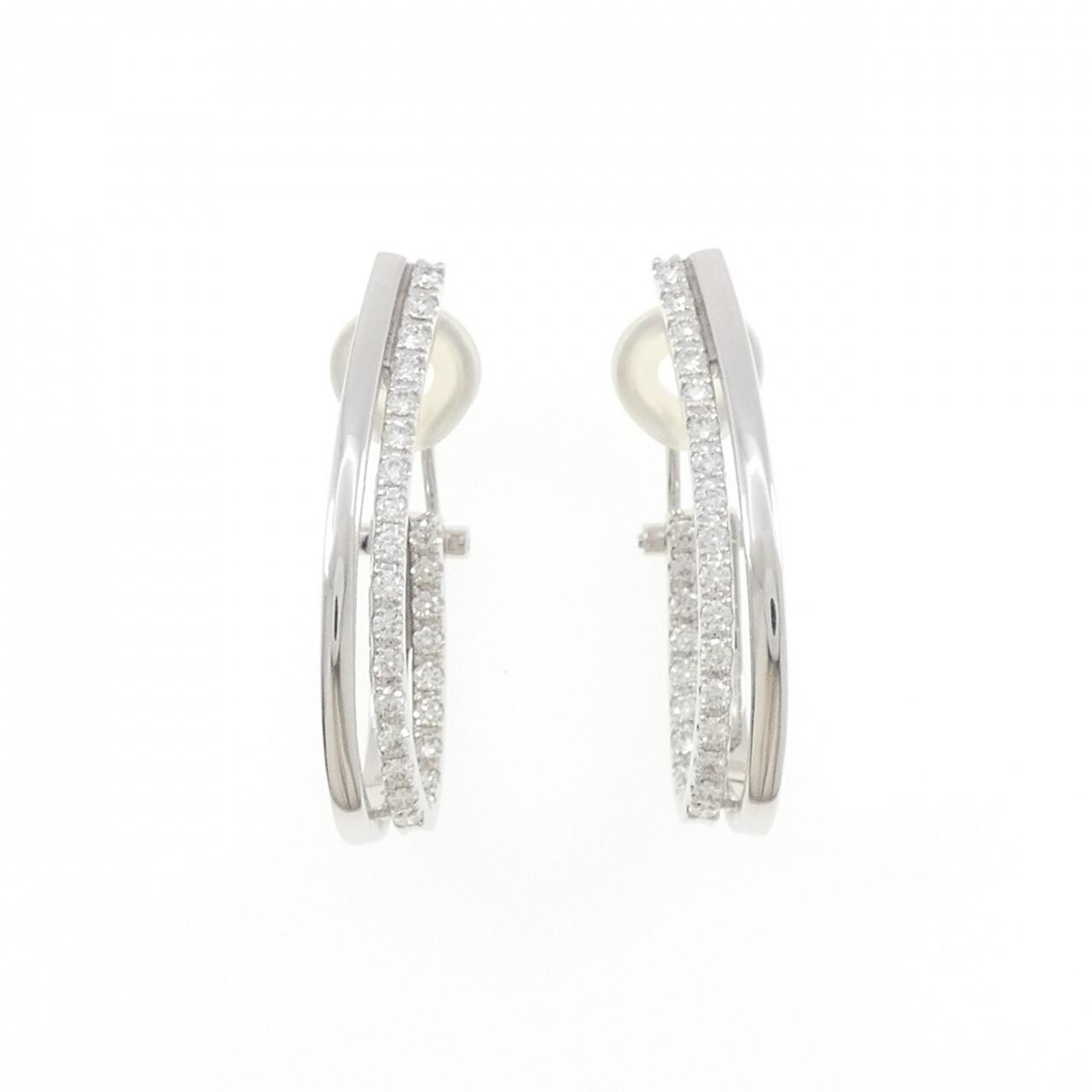 【新品】K18WG ダイヤモンド ピアス/イヤリング 1.00CT