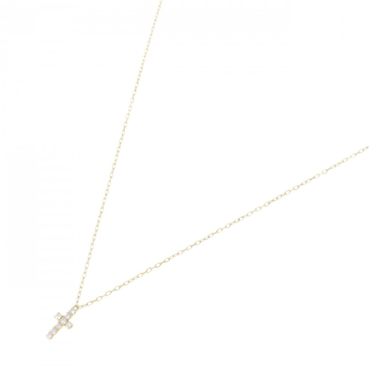 アーカー クロス ダイヤモンド ネックレス 0.05CT