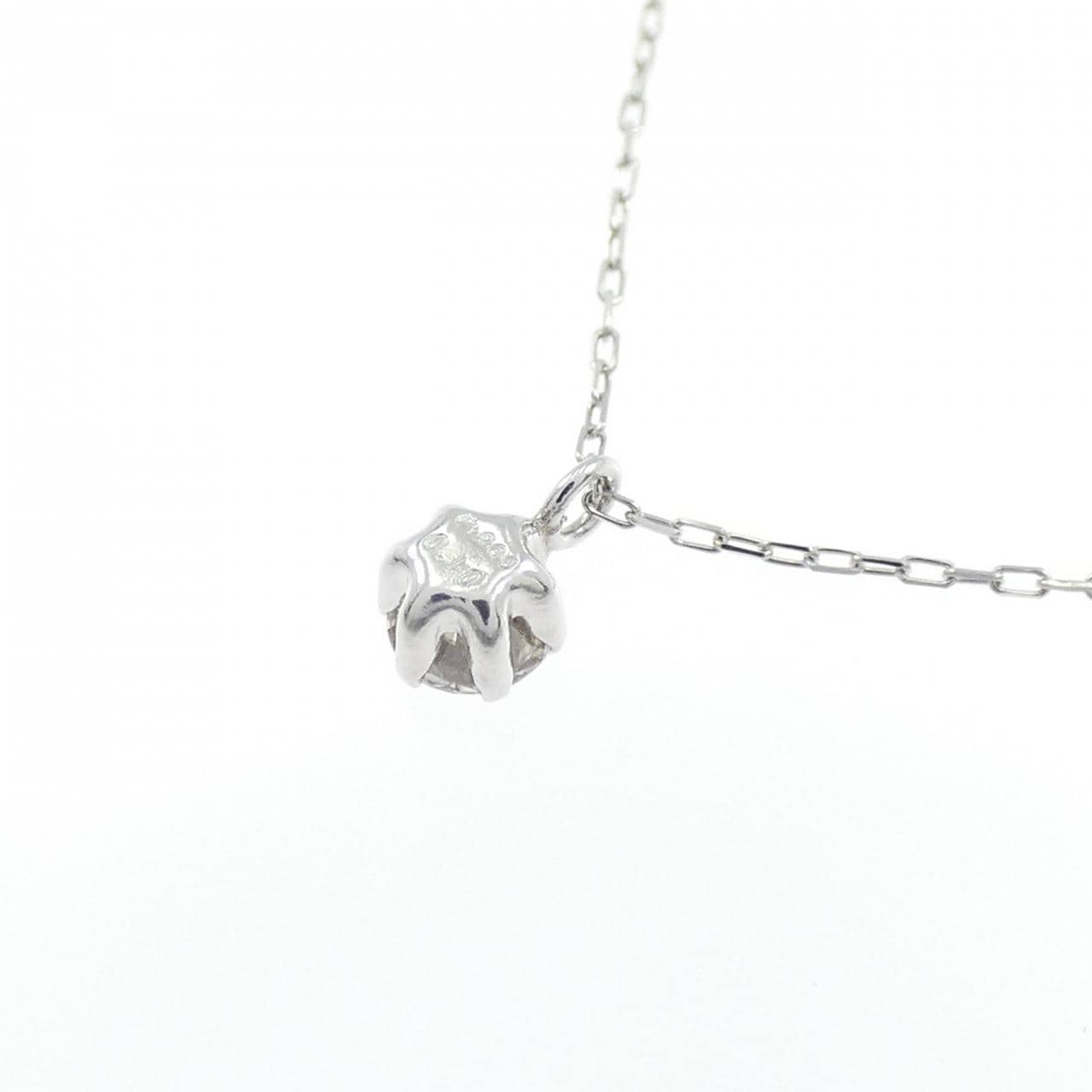 PT900/PT850 ソリティア ダイヤモンド ネックレス 0.10CT