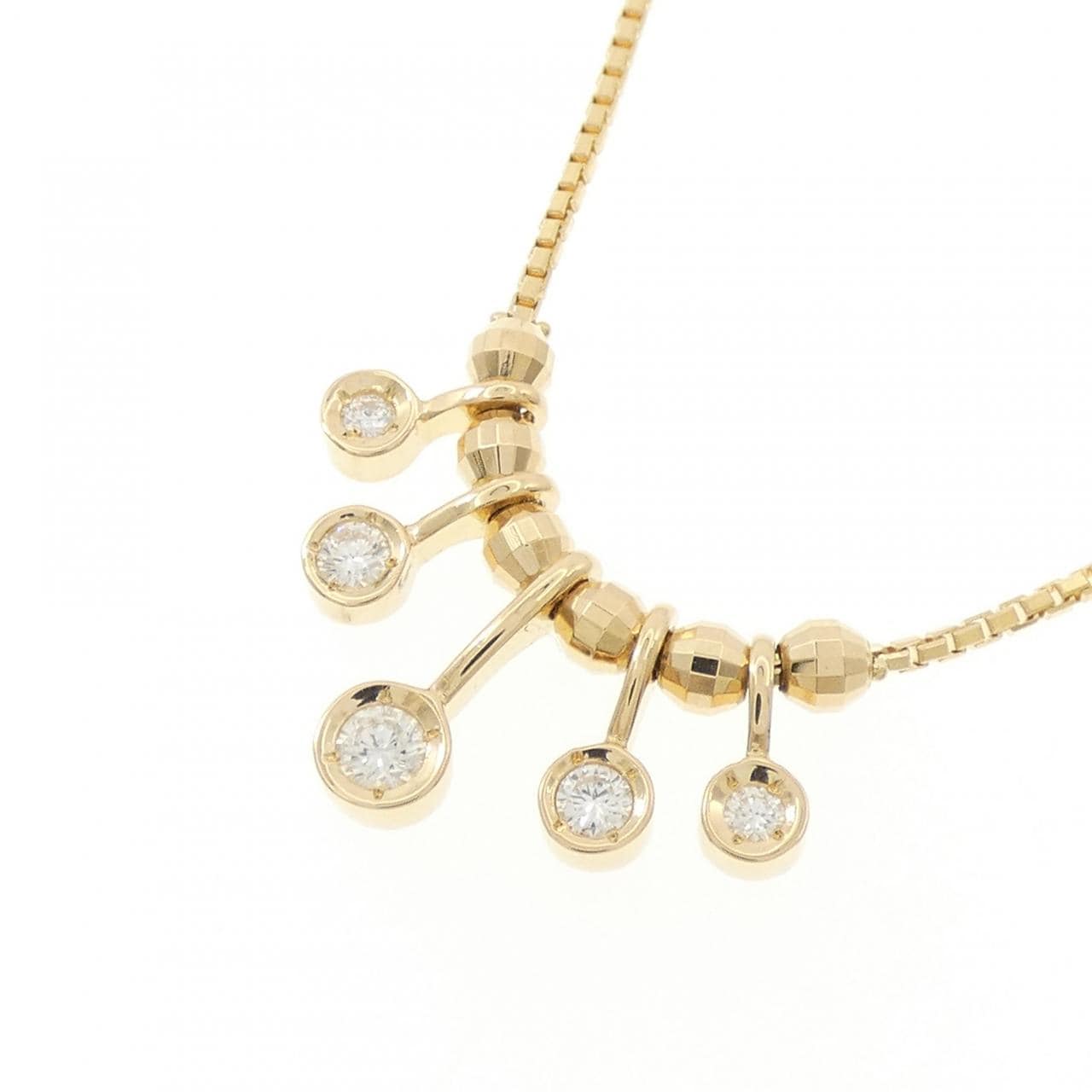 K18YG ダイヤモンド ネックレス 0.20CT
