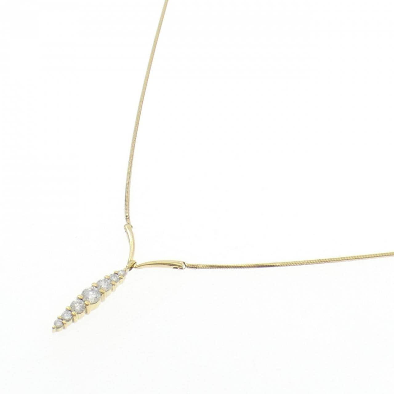 K18YG ダイヤモンド ネックレス 0.39CT