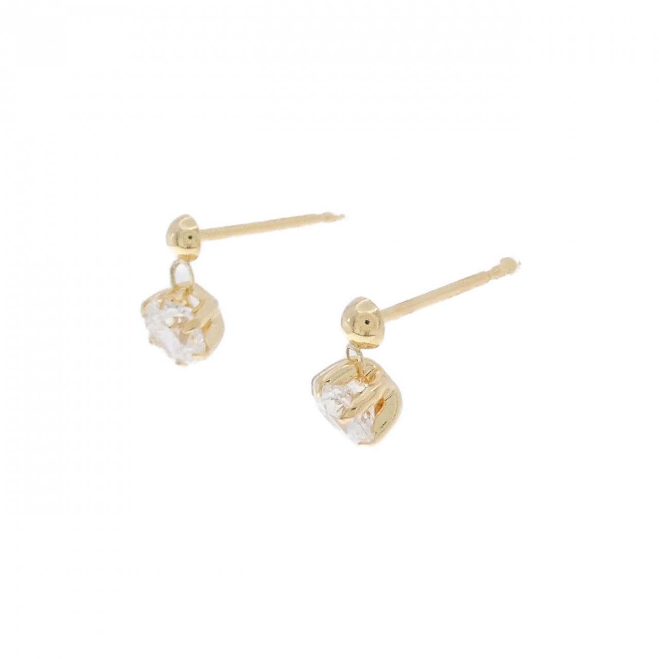 [BRAND NEW] K18YG Cubic Zirconia Earrings