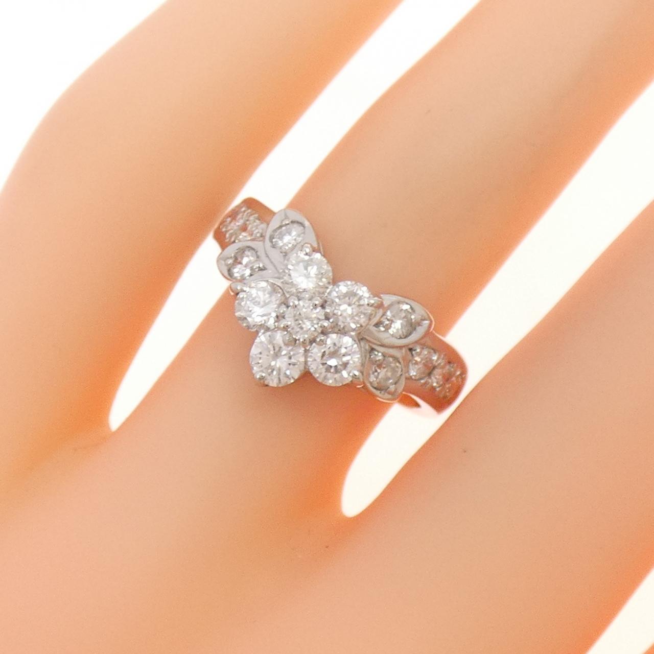 PT900 フラワー ダイヤモンド リング 1.00CT