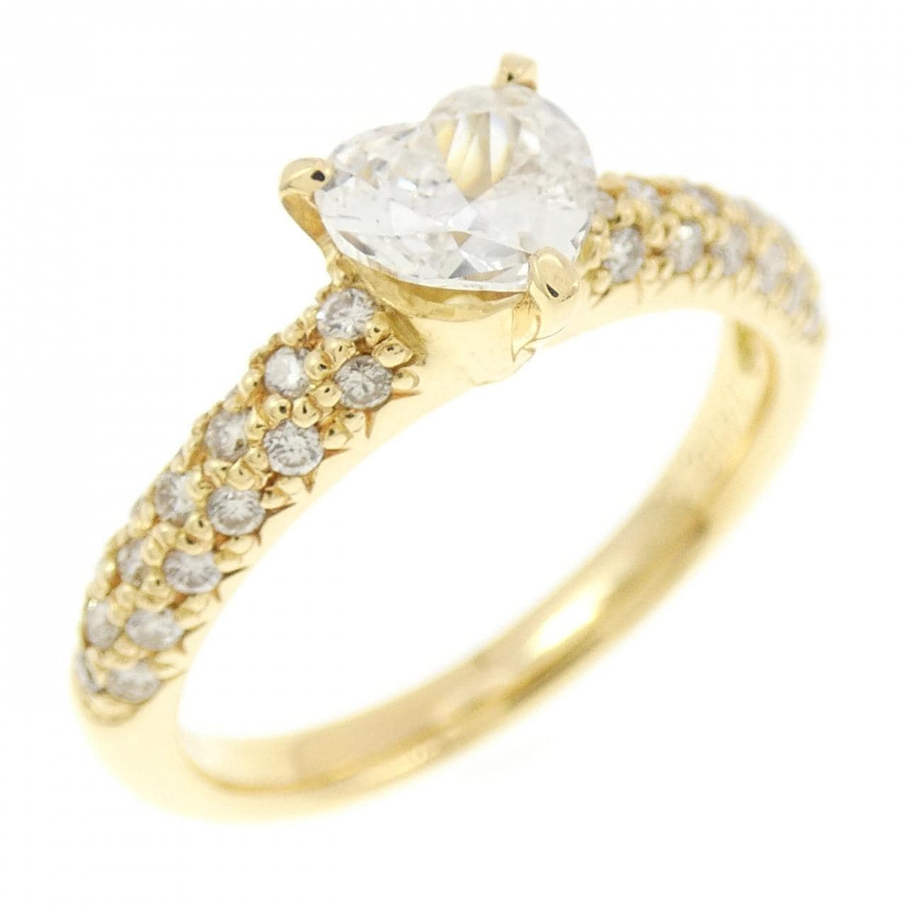 K18YG ハート ダイヤモンド リング 0.459CT