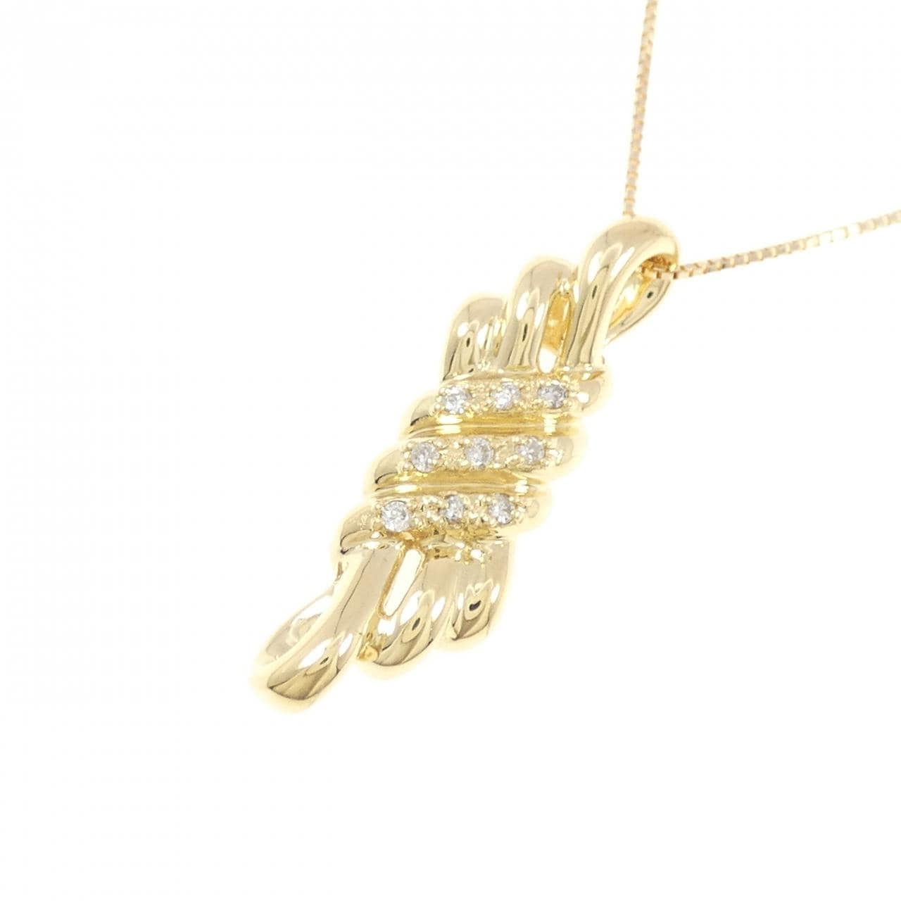 K18YG ダイヤモンド ネックレス 0.10CT