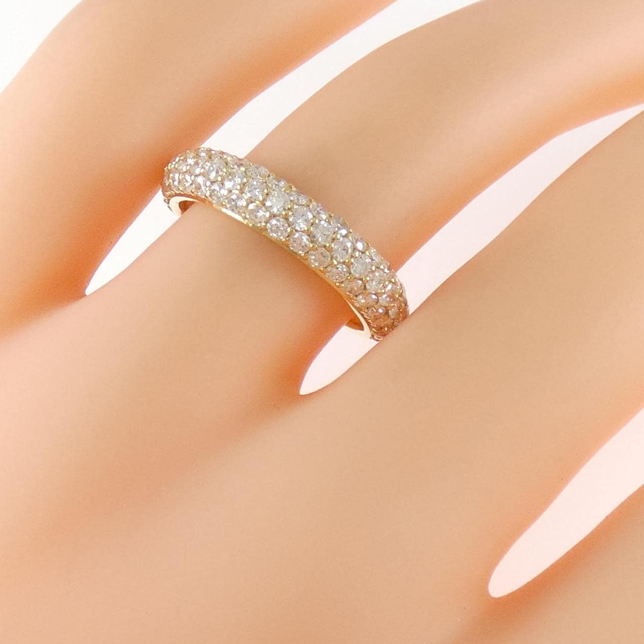 【新品】K18YG パヴェ ダイヤモンド リング 1.00CT