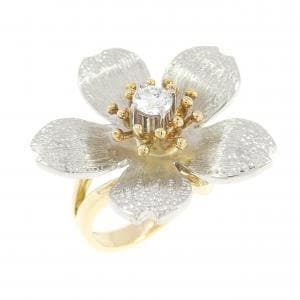アズ タイム フラワー ダイヤモンド リング 0.19CT