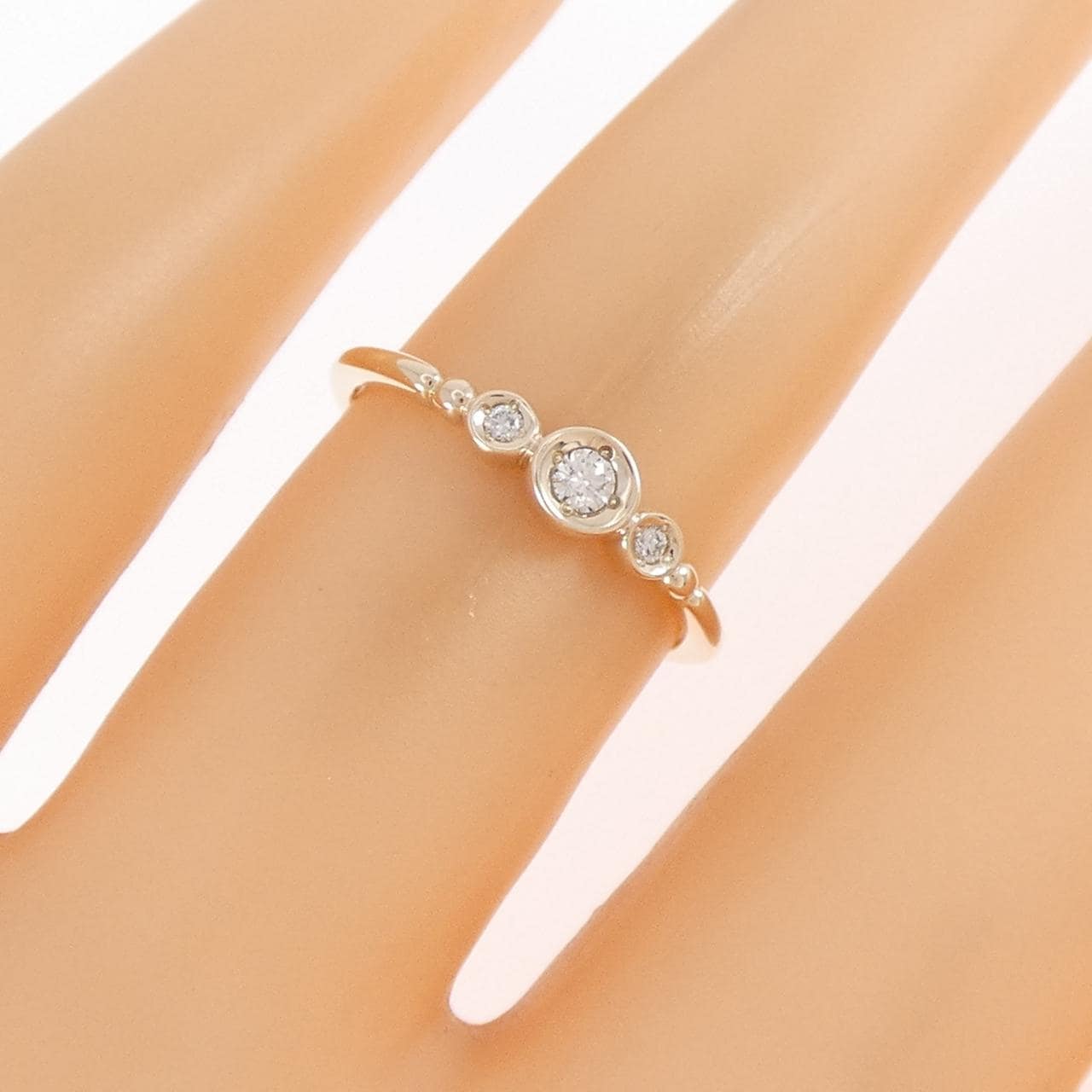 K10YG ダイヤモンド リング 0.05CT
