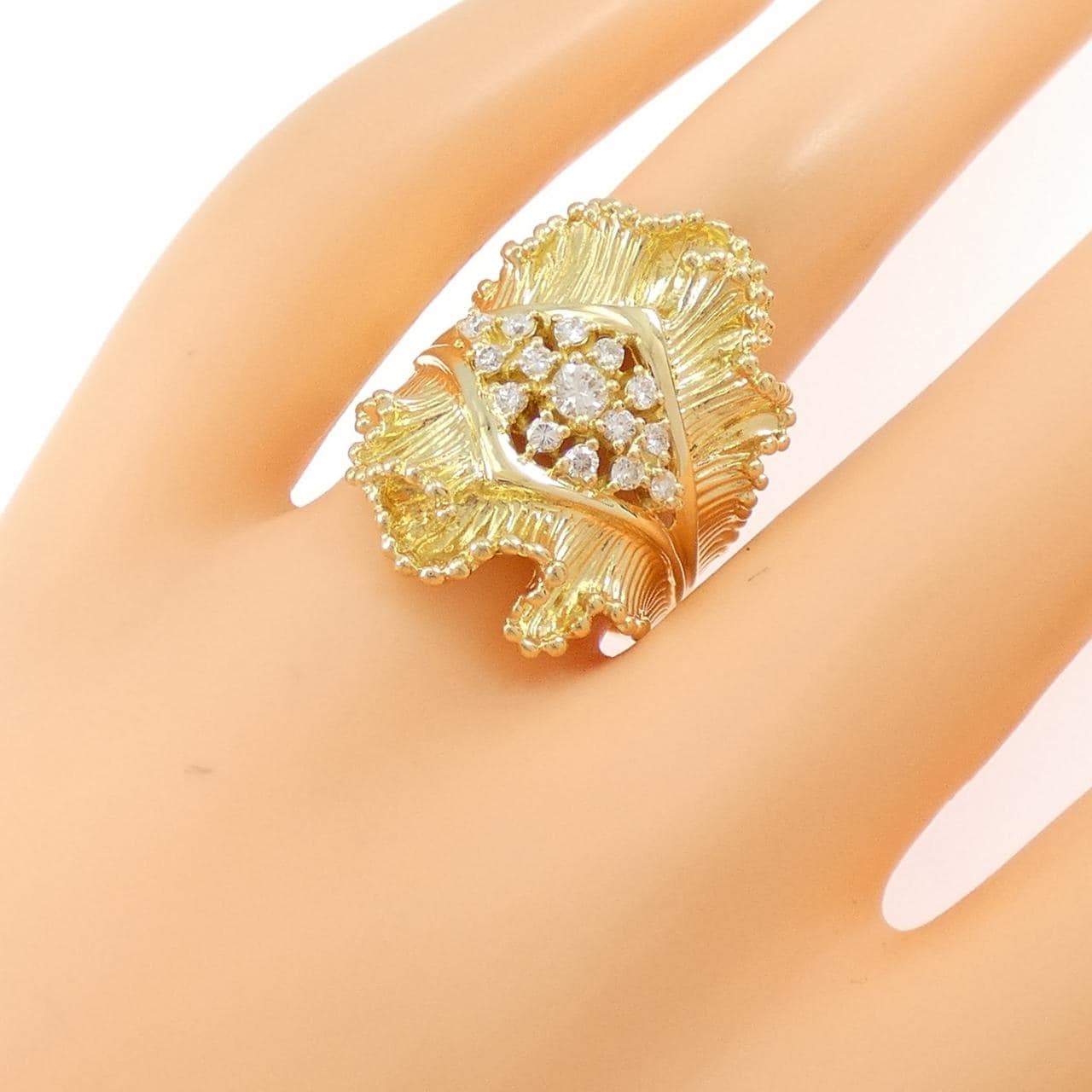 K18YG ダイヤモンド リング 0.363CT