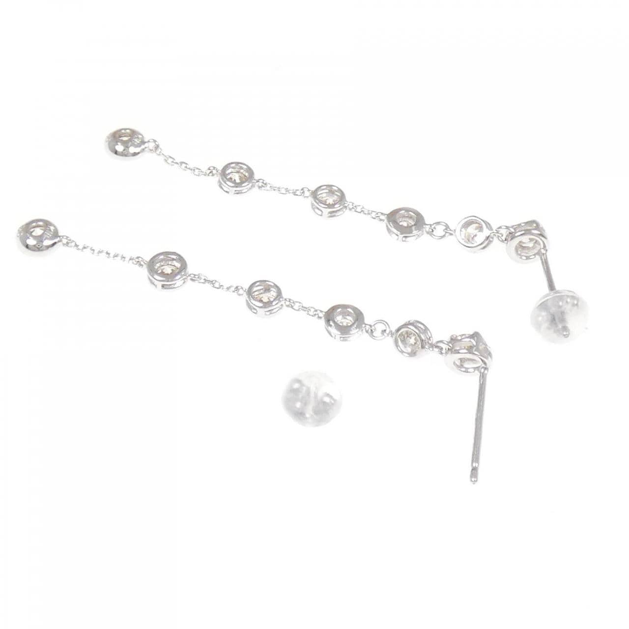 K18WG ダイヤモンド ピアス 1.00CT