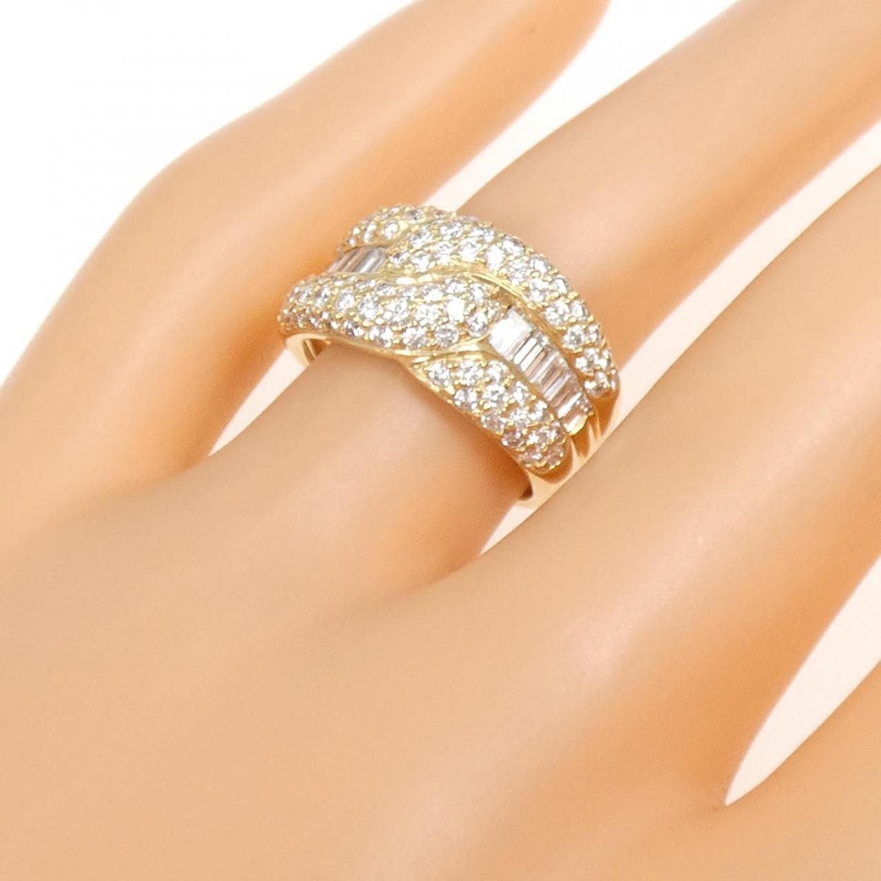 K18YG ダイヤモンド リング 1.72CT