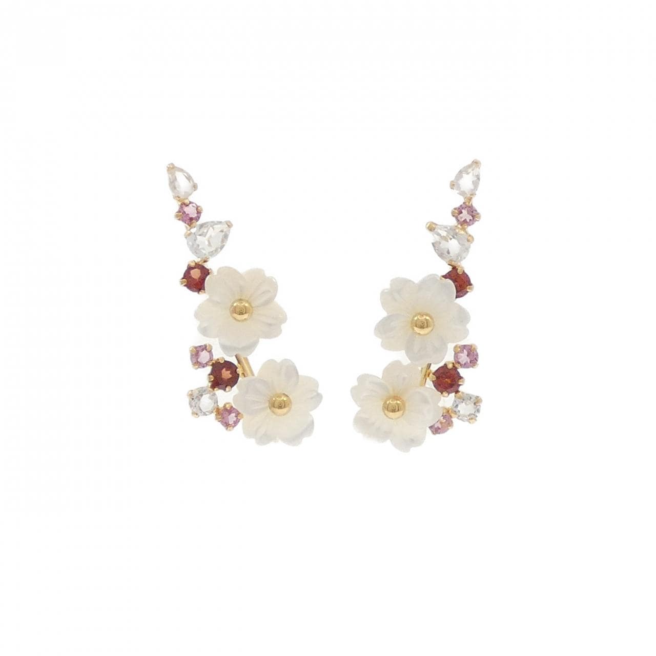 K18YG カラーストーン ピアス