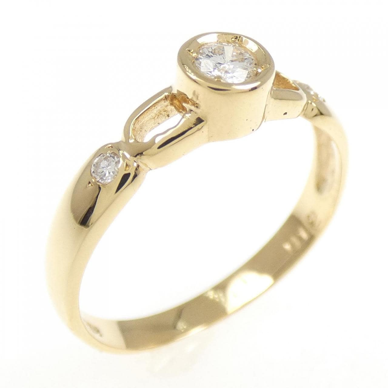 K18YG ダイヤモンド リング 0.12CT