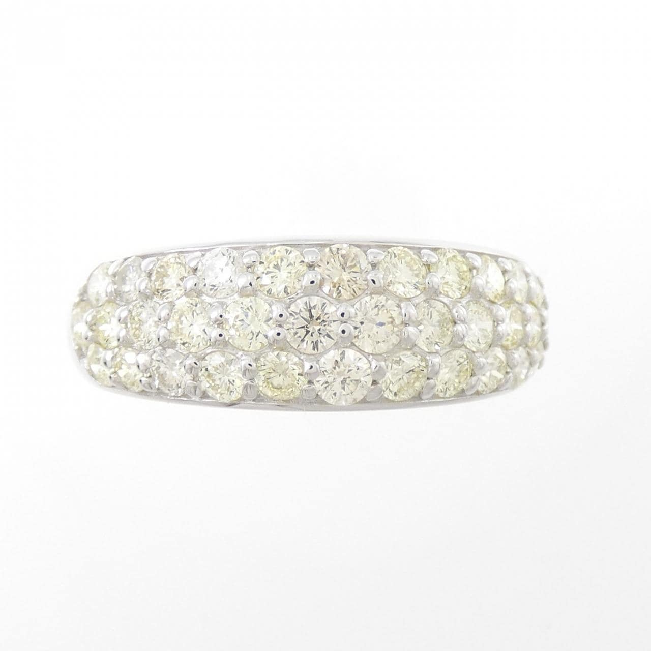 K18WG パヴェ ダイヤモンド リング 1.00CT
